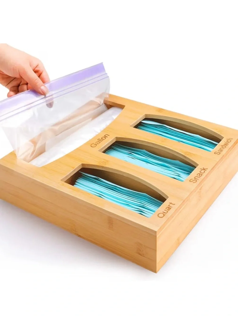 Bamboo Box Bag Organizer